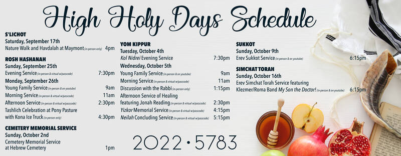 		                                		                                    <a href="https://www.bethahabah.org/hhd-2022"
		                                    	target="">
		                                		                                <span class="slider_title">
		                                    High Holy Days 2022		                                </span>
		                                		                                </a>
		                                		                                
		                                		                            		                            		                            <a href="https://www.bethahabah.org/hhd-2022" class="slider_link"
		                            	target="">
		                            	Click here for more information!		                            </a>
		                            		                            